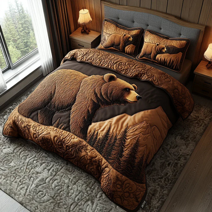 3-Piece Quilt Set - Forest Animals
