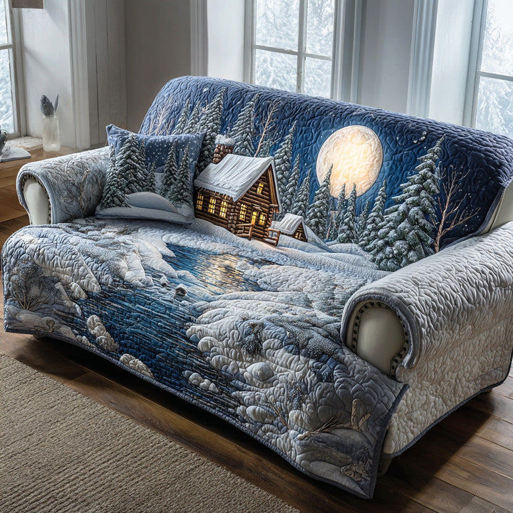 Alena - Quilted Sofa Cover Pattern Forest