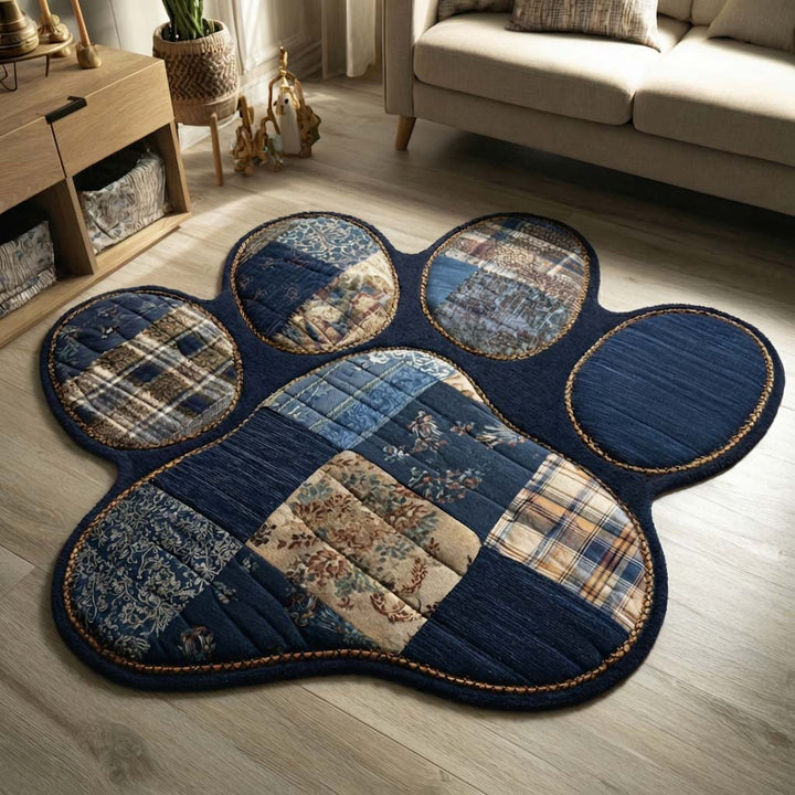 Danika - Shaped Rug - Blue Paw