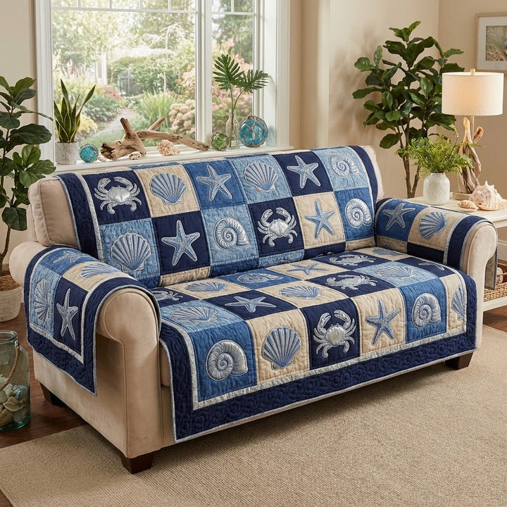 Joelle - Quilted Sofa Cover Charm of the Sea