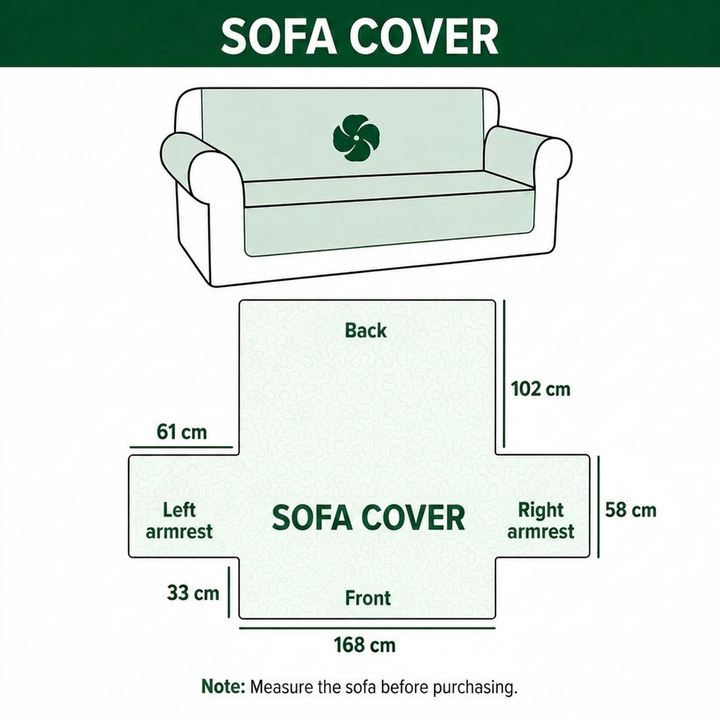 Consuelo - Quilted Sofa Cover Chequered Blue with Legs and Heart