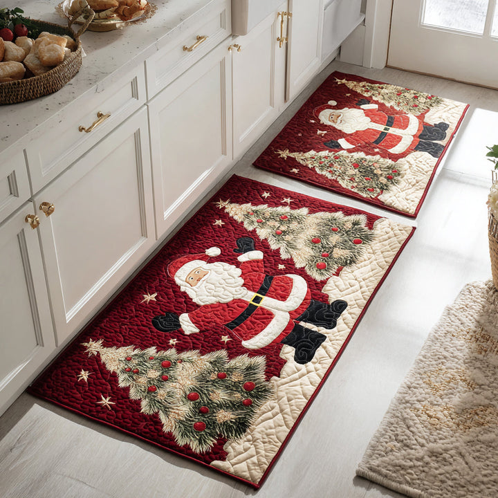Mikayla - 2-Piece Kitchen Mat Set - Santa Claus