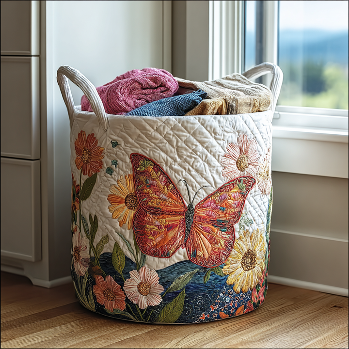 Quilted Laundry Basket - Colourful Beauty