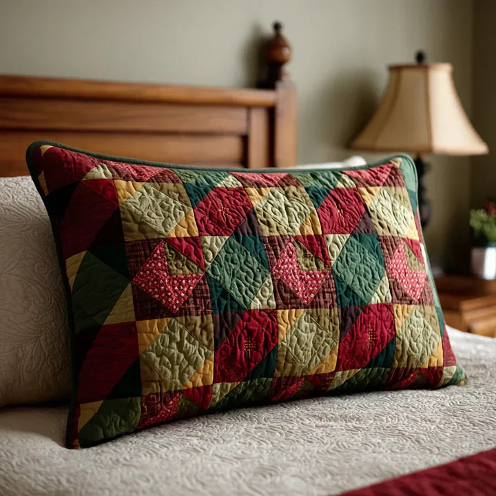 Quilted Decorative Pillowcase - Holly Dreams