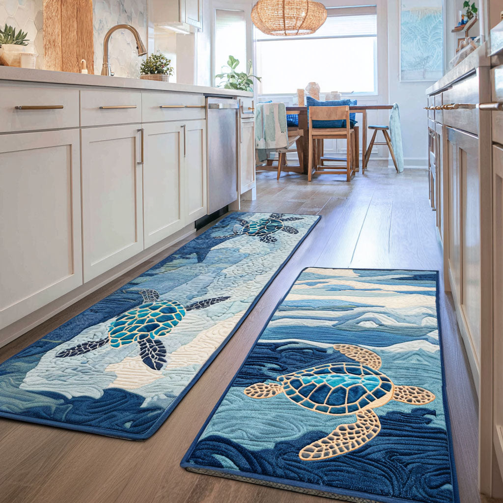 Ripley - 2-Piece Kitchen Mat Set - Calm Sea