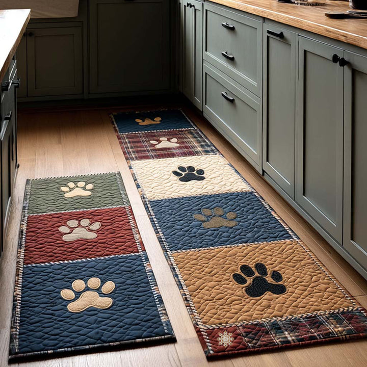 Stella - 2-Piece Kitchen Mat Set - Paw Print Sanctuary