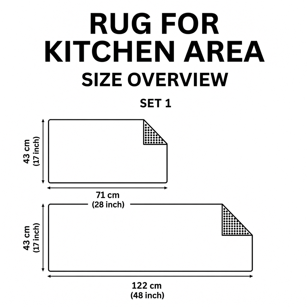 Skye - 2-Piece Kitchen Mat Set - Small Paw Prints