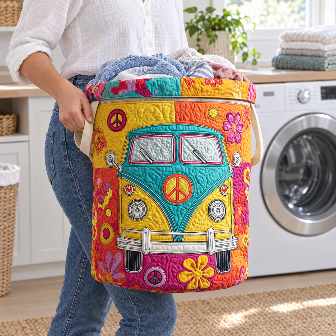 Quilted Laundry Basket - Hippie Style