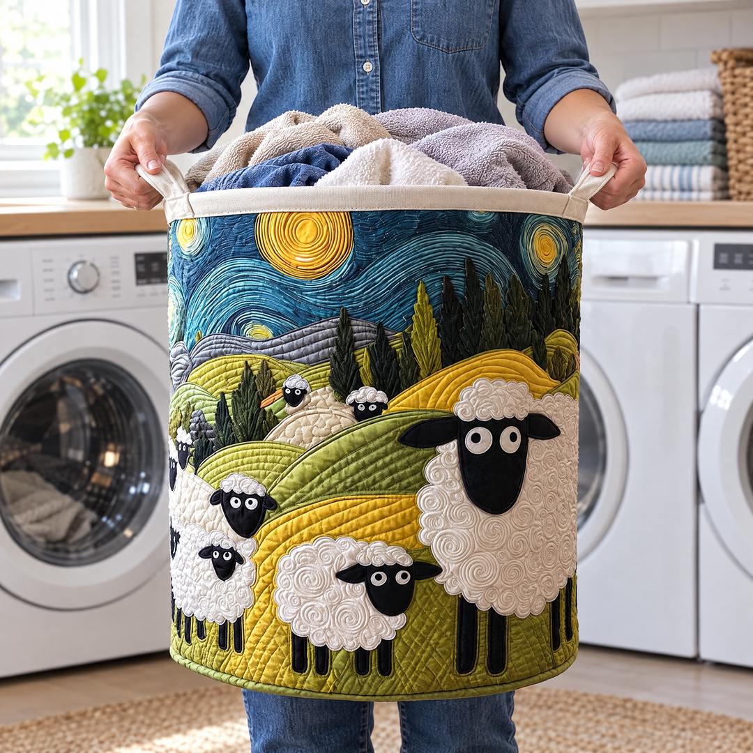 Quilted Laundry Basket - Lamb Meadow